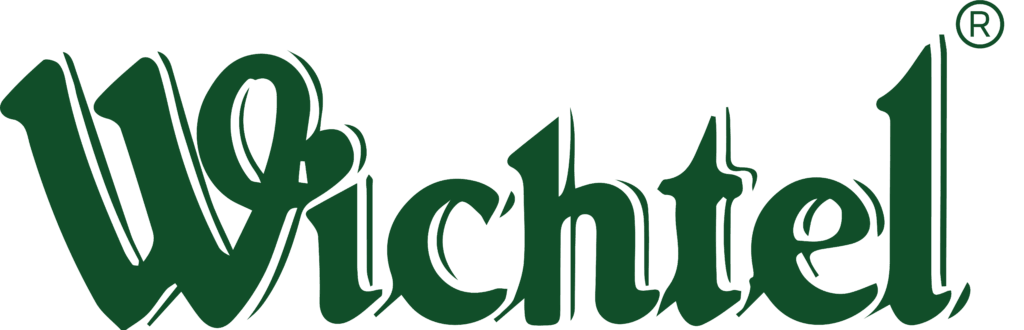Logo mit dem Schriftzug "Wichtel" in dunkelgrün und einem ®-Symbol oben rechts