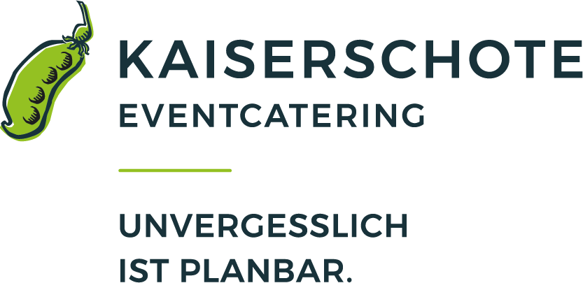 Logo von Kaiserschote Eventcatering mit dem Slogan „Unvergesslich ist planbar.“