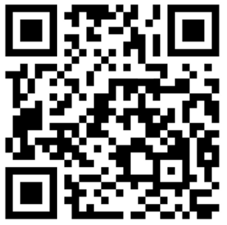 Schwarz-weißer QR-Code auf weißem Hintergrund