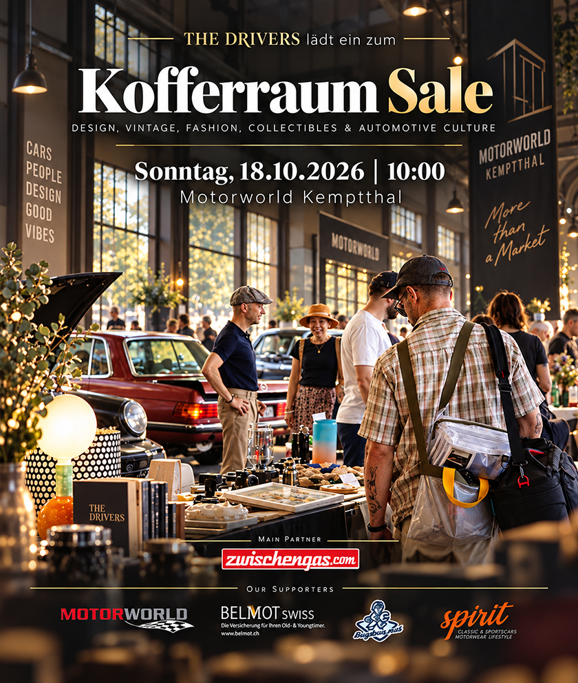 Kofferrraum-Sale der THE DRIVERS im Motorworld Kemptthal am 18.10.2026 um 10:00 Uhr